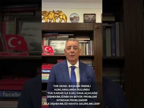 Türk Diş Hekimleri Birliği Başkanı ‘TUK KARARI İLE İLGİLİ DAVA AÇACAĞIZ"