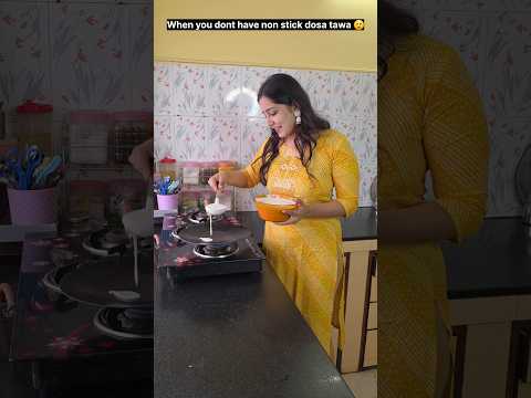 "Best trick to make any tawa non stick dosa tawa." 😲😜🤣 #relatable #trending #shorts