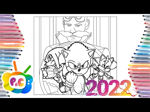 Sonic 2 the hedgehog coloring pages/Sonic in the movie poster coloring/ Elektronomia-Summersong[NCS]