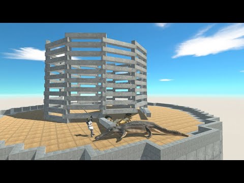 CROCODILE Squad in Circle Cage vs ALL UNITS on Tower Animal Revolt Battle Simulator