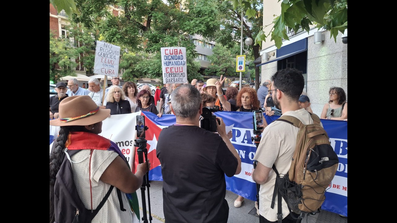 Madrid contra el bloqueo energético y el cerco económico de EE. UU. a Cuba