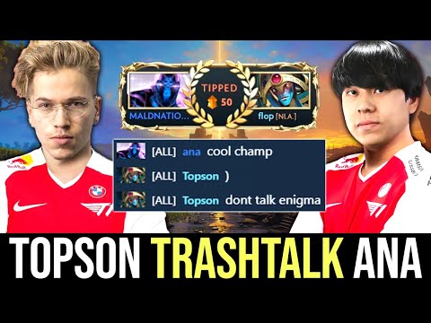 Topson friendly TRASHTALK vs Ana — Mid Oracle Meta
