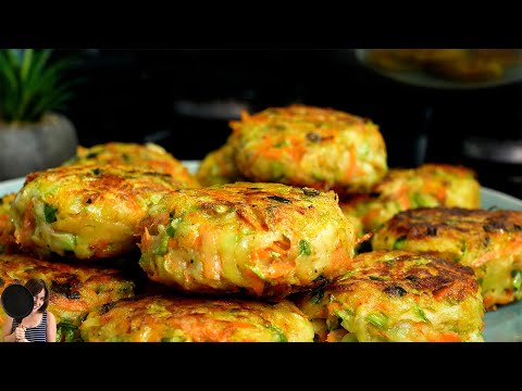Zucchini is tastier than meat!Fast and incredibly tasty! Zucchini chops cooks.ASMR