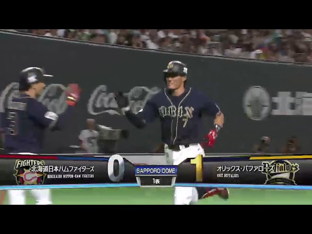 【1回表】試合開始数秒で先制!! バファローズ・糸井 初球先頭打者弾!! 2016/9/15 F-Bs