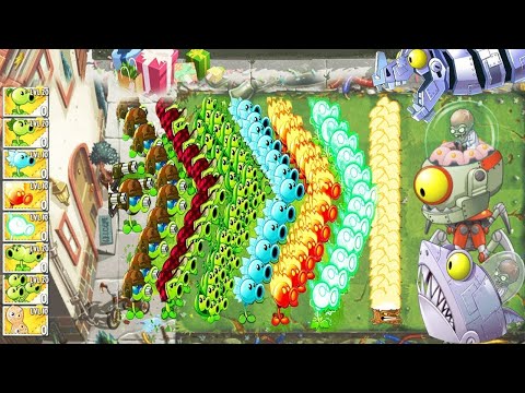 All Pea vs All Zombot Gameplay  Plants vs Zombies 2