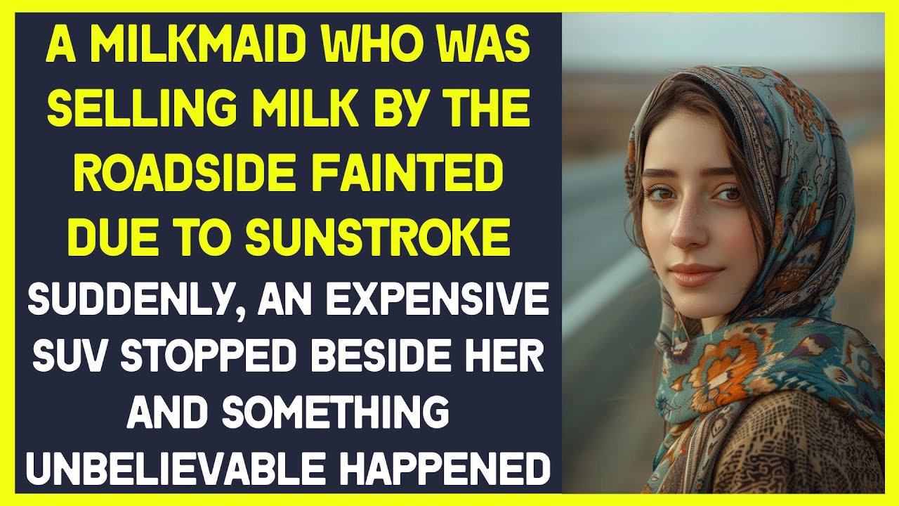 A woman who was selling milk by the roadside fainted due to sunstroke and fancy car stopped to help