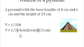 Volume of a Cube Cylinder Pyramid and Cone 