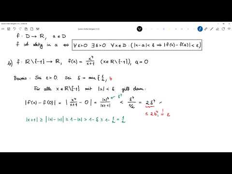 Stetigkeit mit dem Epsilon-Delta-Kriterium