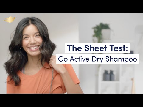 The sheet test: Go Active Dry Shampoo spray | Dove Hair