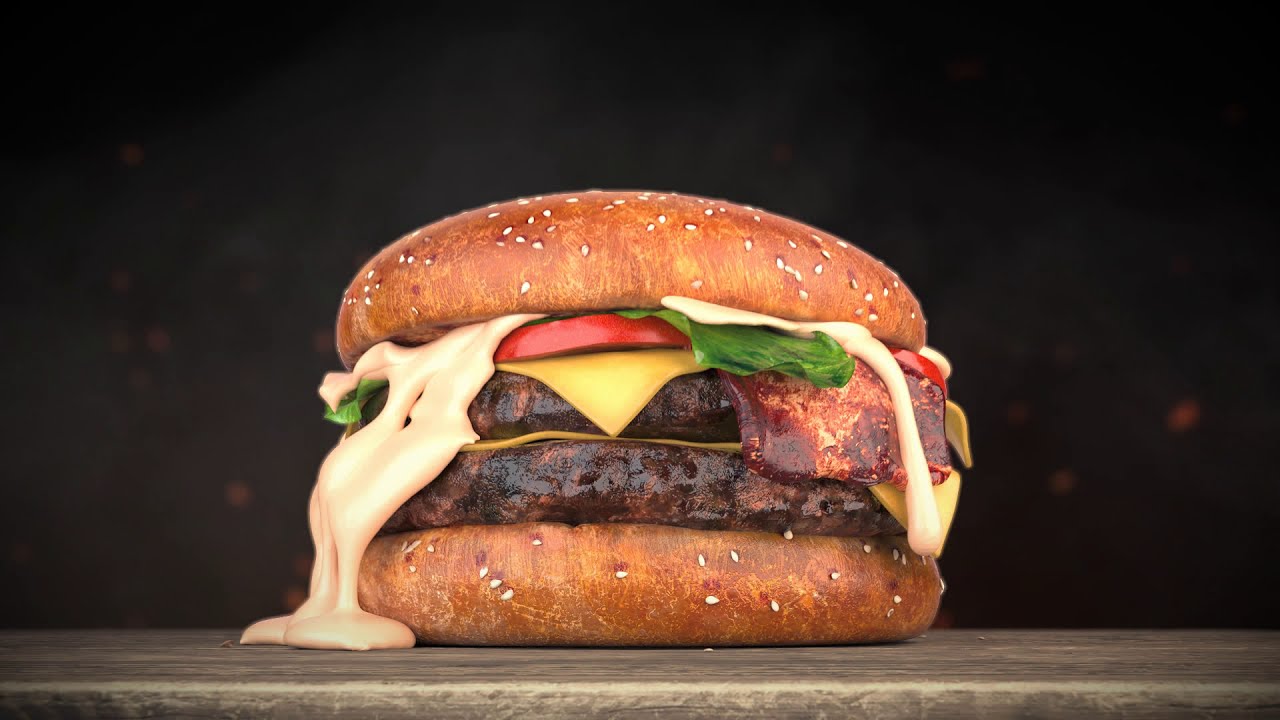 Custom 3D Burger Intro Houdini Engine