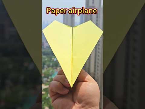 Throw a paper airplane that flies really far and high #paperplane #paper #origamipaperplanes