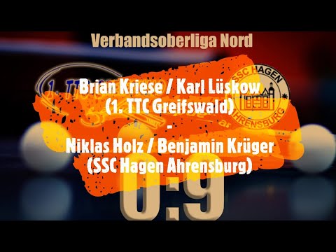 Kriese/Lüskow (1. TTC) - Holz/Krüger (SSC Hagen Ahrensburg)