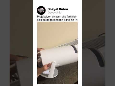 Projeksiyon cihazını alıp farklı bir şekilde değerlendiren genç kız 👀