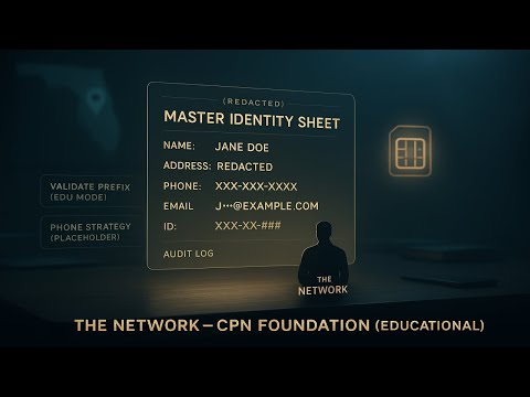 The CPN Foundation — How To Build The Master Identity Sheet - Educational Purposes Only