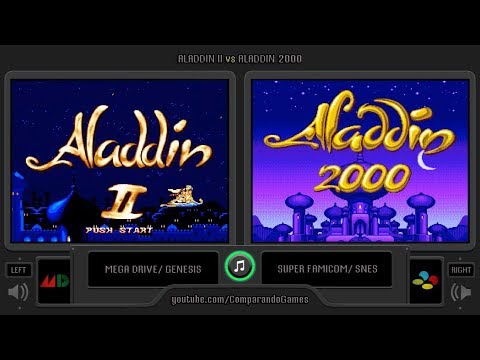 Aladdin 2 (Sega Genesis vs Snes) Side by Side Comparison (Aladdin II vs Aladdin 2000)
