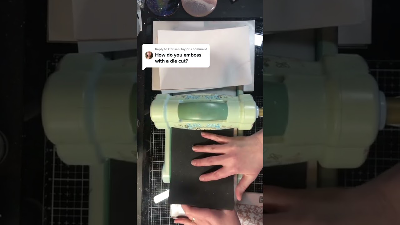 How do you Emboss with a Die?  #shorts #cardmakinghacks #diecutting