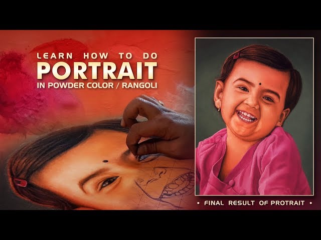 How to do portrait rangoli of a kid by tushart