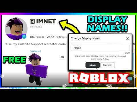 *NEW* DISPLAY NAMES ROBLOX UPDATE!! | HOW TO CHANGE YOUR DISPLAY NAME IN ROBLOX 2021!! (FREE)