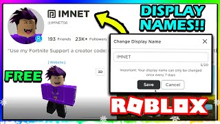 *NEW* DISPLAY NAMES ROBLOX UPDATE!!   HOW TO CHANG