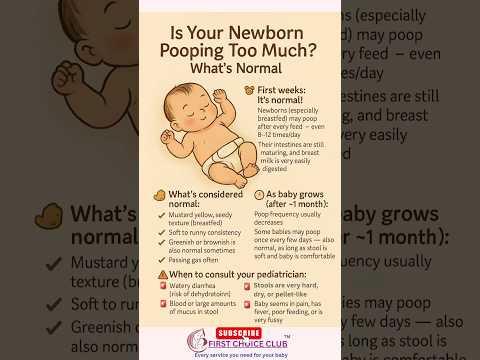 💩 Is Your Newborn Pooping Too Much? What’s Normal? #firstchoiceclub #newbornbaby #poop
