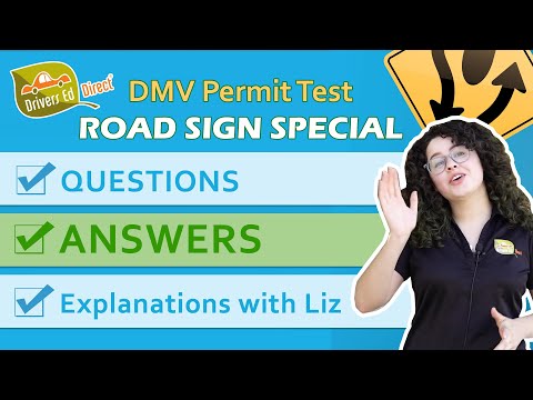 DMV Permit Test Prep with Liz - Road Sign Tutorial - Test Prep Questions and Answers (Full Version)