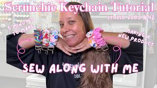 🔑 🌸DIY Scrunchie Keychain Tutorial | Easy Handmade Wristlet Key Fob Sewing Project ✨