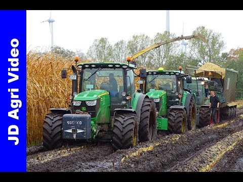 Modderen in de mais 2017/Extreme mud/Krone BigX 850/Hüntelmann/Maishäckseln im Schlamm