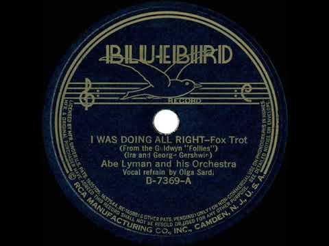 1937 Abe Lyman - I Was Doing All Right (Olga Sardi, vocal)