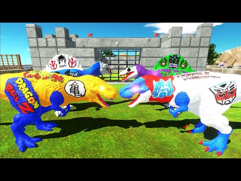 GOKU & VEGETA DRAGON BALL Z TEAM CASTLE DEATH RUN - Animal Revolt Battle Simulator