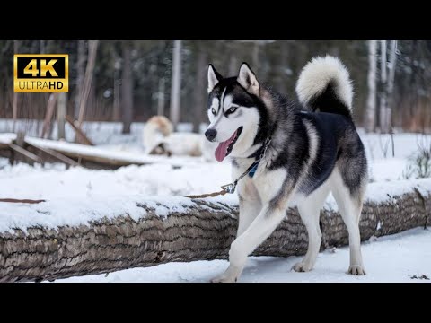Siberian Husky Dog 8 hours Relaxing | Beautiful Dog || LMS Music