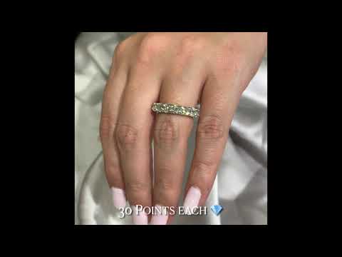 Antique Cushion Diamond Eternity Band