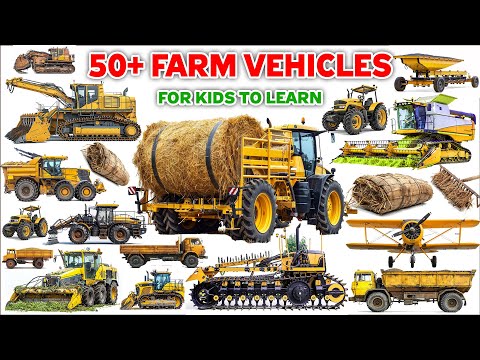 Farming Vehicles for Kids | Learn Farm Vehicle Names & Sounds #farmingforkids #farmmachinery