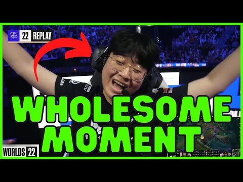 T1 ZEUS WHOLESOME MOMENT T1 vs. JDG | WORLDS 22 | SEMIFINALS