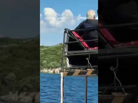 Pirate-themed tourist ship CAPSIZES as people seen jumping off boat #shorts #world #news #boat