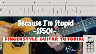 Because I’m Stupid (SS501) - Fingerstyle Guitar Tutorial + Tabs + Chords
