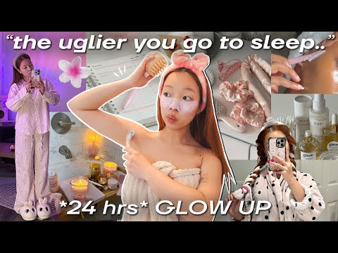 GLOW UP OVERNIGHT (without going broke)🌙 *24 hrs* that girl night routine, hygiene, + easy tips