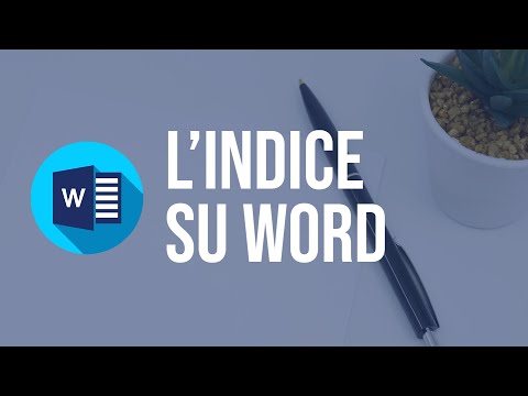 WORD LEZIONE 10 - Inserire sommario (o indice) automatico su Microsoft Word