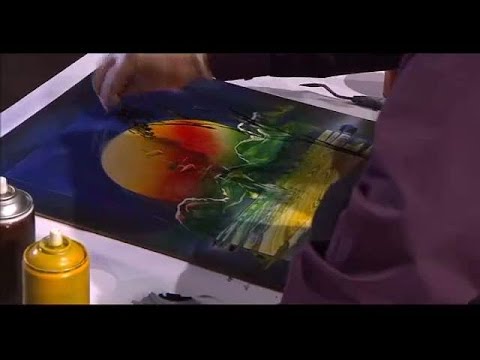 Han målar en komplett tavla på två minuter - Talang (TV4)