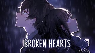 Nightcore - Broken Hearts (Lyrics / Sped Up) (Switching Vocals)
