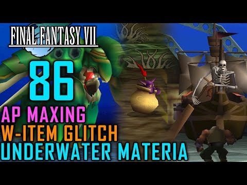Final Fantasy VII Walkthrough Part 86 - 1st Emerald Attempts Ft. AP Maxing & W-Item Glitch