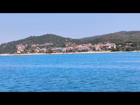 Ouranopoli - Muntele Athos, sosirea vaporașului navetă de la Daphne