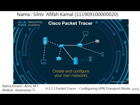 4.3.3.3 Packet Tracer   Configuring VPN Transport Mode - UTS