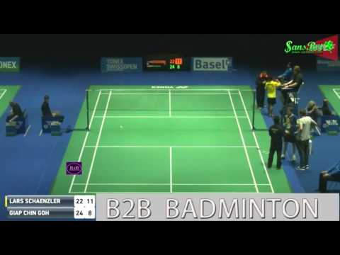 2017 YONEX SWISS OPEN R64 MS Lars Schaenzler vs Goh Giap Chin G2