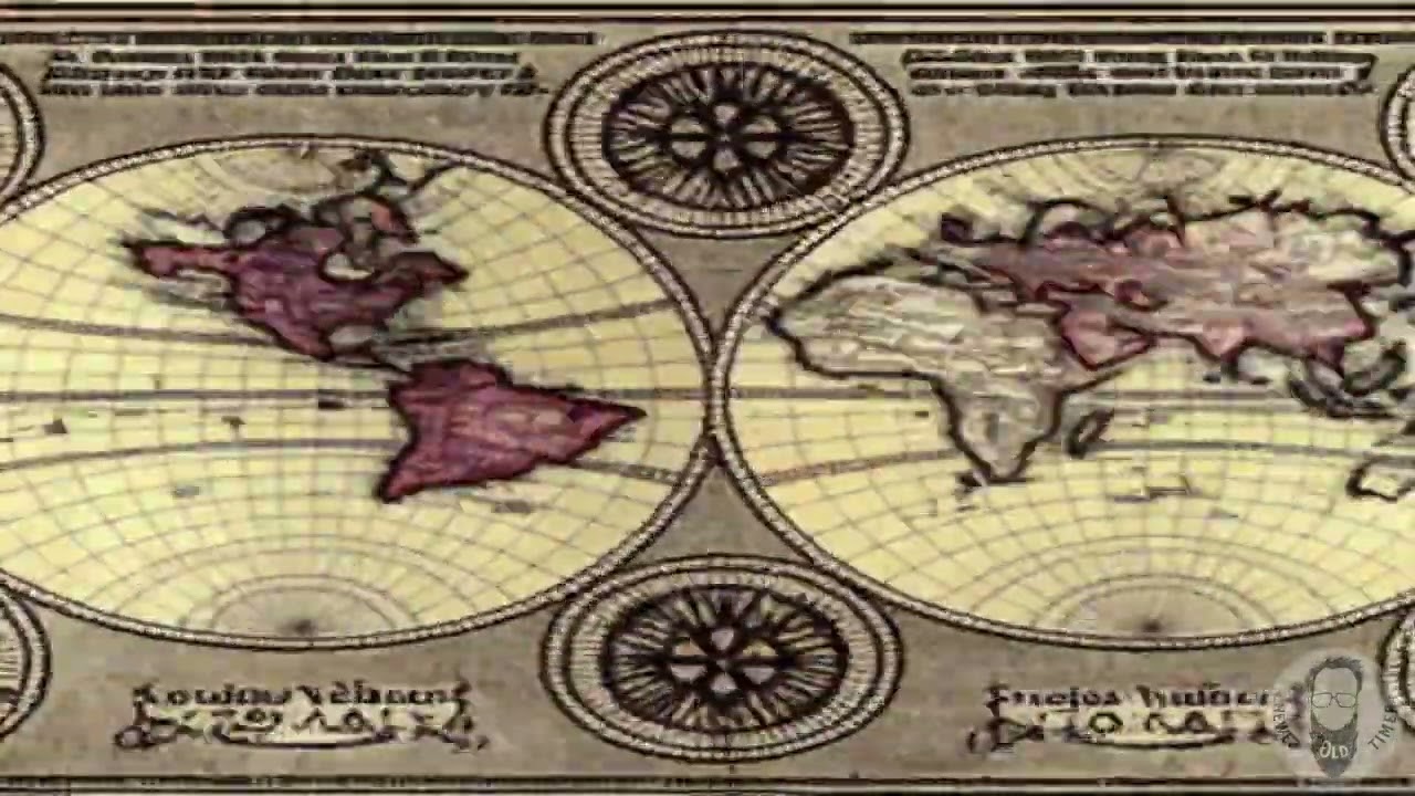 AI GENERATED VIDEO: OLD VINTAGE MAPS LOOP VIDEO #o7 (STABLE DIFFUSION)