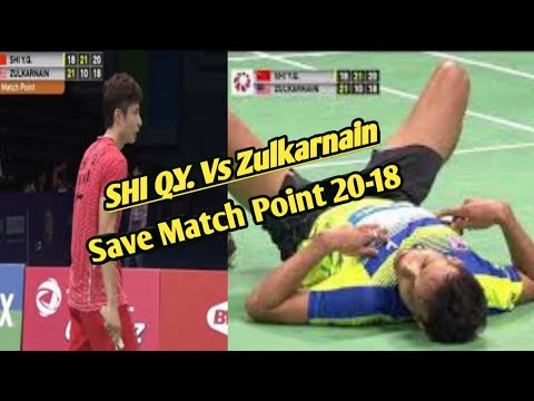 Badminton Rally||SHI Q.Y.  Vs   Zulkarnain||Save Match Point||Never Give Up||Best Rally