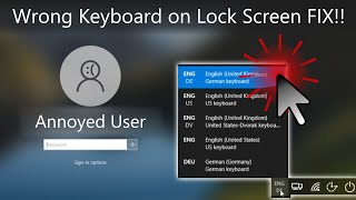 Windows Lock Screen - Keyboard Language FIX