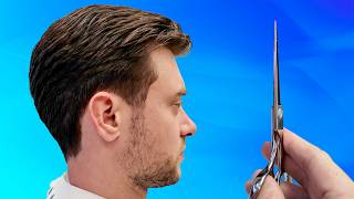 How To SCISSOR CUT Men's Hair | Step by Step Tutorial for Beginners