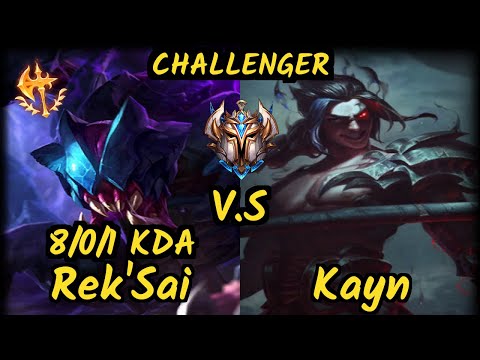 CNB Turtle (REK'SAI) vs KAYN - 8/0/1 KDA JUNGLE CHALLENGER GAMEPLAY - BR