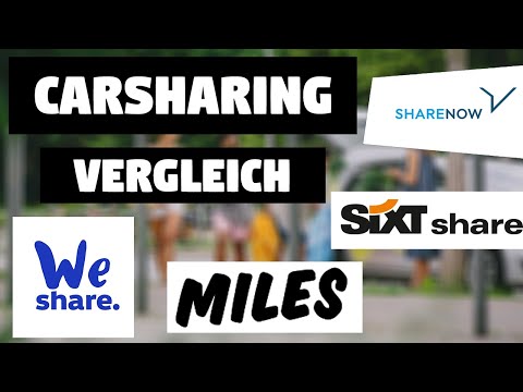 CARSHARING VERGLEICH - Mit Gutscheincodes: MILES Mobility, Share Now, We Share, SIXT Share