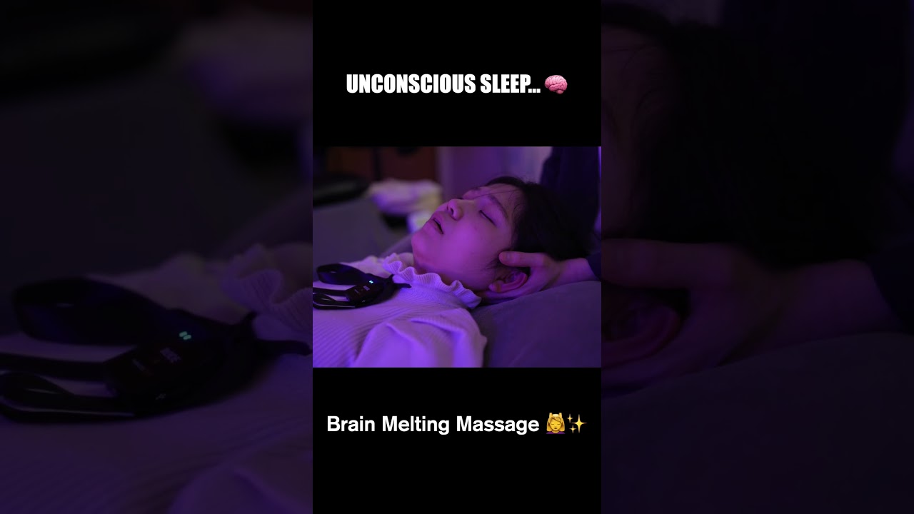 ASMR She lost consciousness during massage    🧠🔌 No Talking #Shorts #Sleep